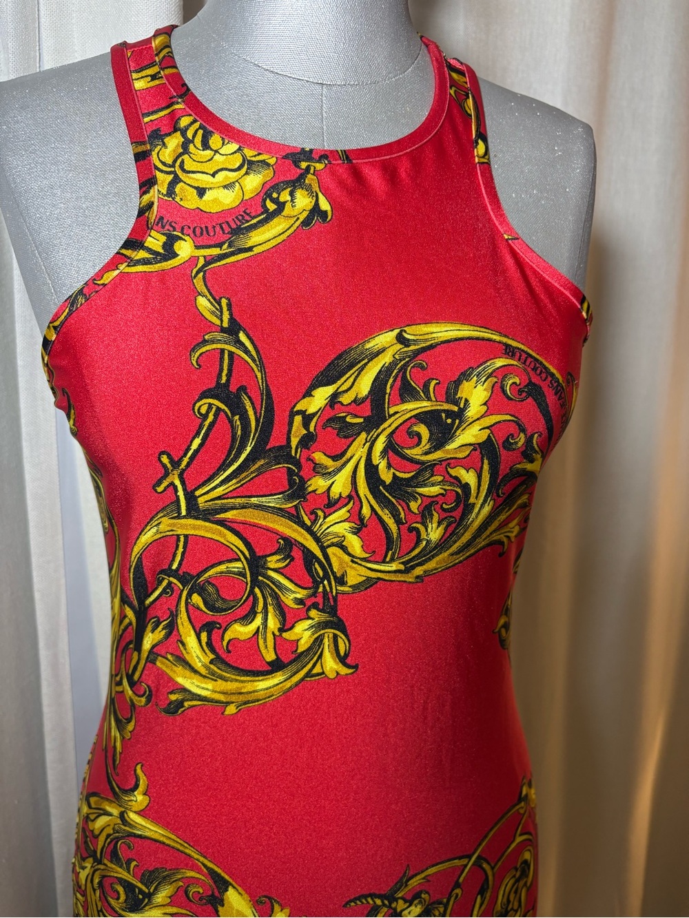 Authentic Versace Jeans Couture Regalia Baroque Print Mini Dress Certified US8 - Picture 8 of 16